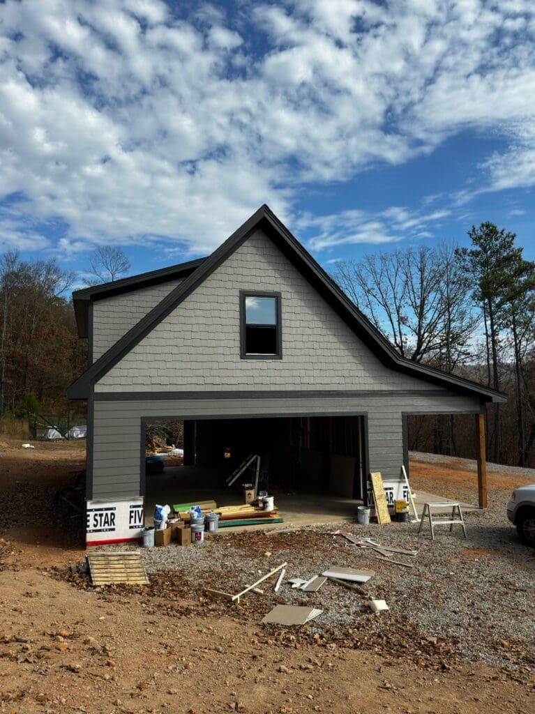 exterior residential house painting by Elite Brushworks, servicing Huntsville, Madison, and Birmingham AL areas